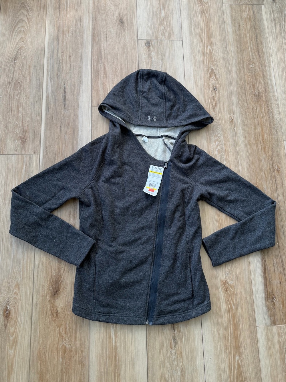 Under Armour Women's Dark Charcoal Hooded Full-Zip Jacket